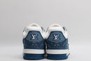 Tênis LV Trainer Monogram Denim White Blue