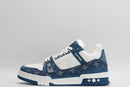 Tênis LV Trainer Monogram Denim White Blue